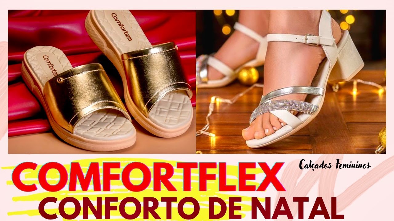 COMFORTFLEX NOVA COLEÇÃO VERÃO 2024 CONFORTO DIA A DIA SANDÁLIAS  CONFORTÁVEIS/ORTOPÉDICAS TENDÊNCIA 