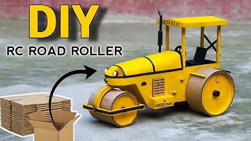 how to make cardboard road roller at home | remote control road roller