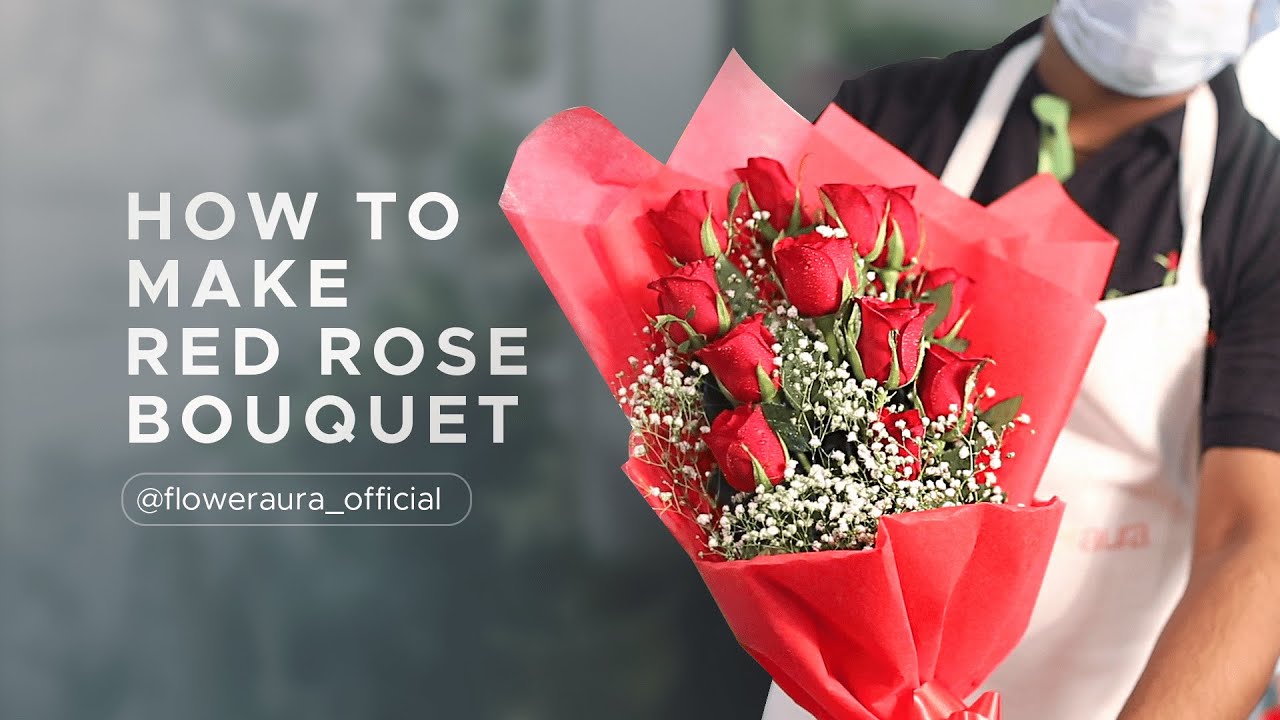 How To Make A Red Rose Bouquet? | Easy Bouquet Making - YouTube
