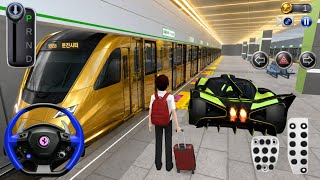 Bhughati 🚗 Car To Subway Metro Train🚇 Travelling- 3D driving class-2026 🔥Car simulator #trending  screenshot 1