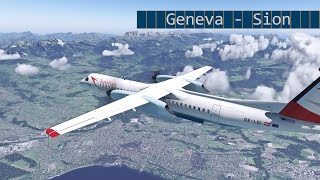 X Plane 11 Livestream | Genf (LSGG) - Sion (LSGS) | AUA D8Q400 | Vatsim