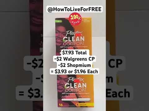 $$ Amazing Walgreens BOGO Clearance Coupon Almost FREE Organic Tampons Easy Digital Deal Shopmium
