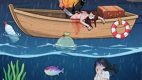 Brain Puzzle 2 Logic Twist level 33 Solution | Help the girl underwater hold on until the boatman