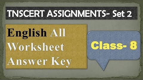8th std English Assignment 2 Answers|kalvi tv assignments|  8th std English All Worksheet Assignment
