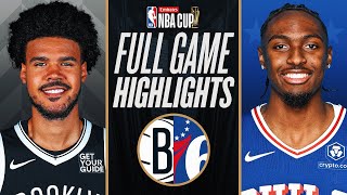 NETS at 76ERS | EMIRATES NBA CUP 🏆 | FULL GAME HIGHLIGHTS | November 22, 2024
