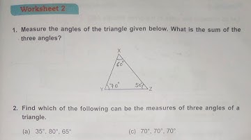 Dav Class 5 Math Unit 16 Worksheet 2 || Triangle || How To Measure Angle Of Triangle ||