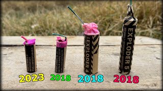 Retest Petárd EXPLODER 2, 4 & 5 | 2018 vs 2023
