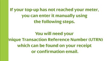 Using your UTRN to top-up the SECURE LIBERTY 100/110 (Electric)