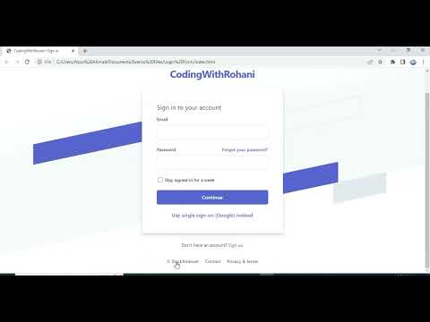 Animated Login Form With Pure CSS With Source Code| CodingWithRohani