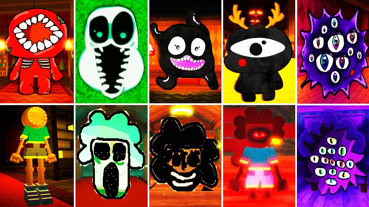 Doors But Kawaii New Screech & New Update Jumpscares Vs New Doors but