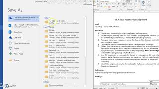How to Complete and Check the MLA Setup Assignment