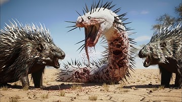 Injured Python Saved by Pangolin After Porcupines attack 