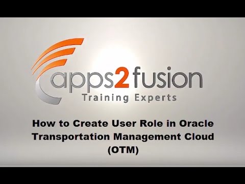 How to Create User Role in Oracle Transportation Management Cloud  (OTM)