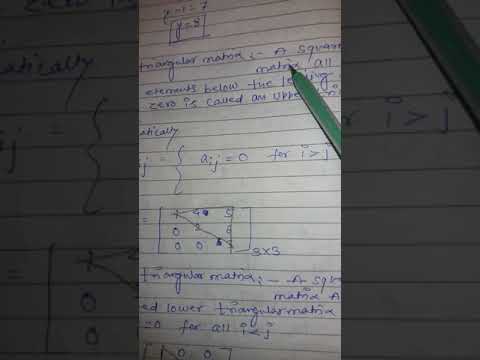 Upper triangular matrix