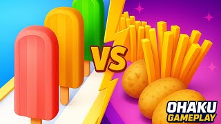 Popsicle Stack 🍦 VS Make Fries Potato Run 🍟 | Ice Cream or Fries? 😋🔥