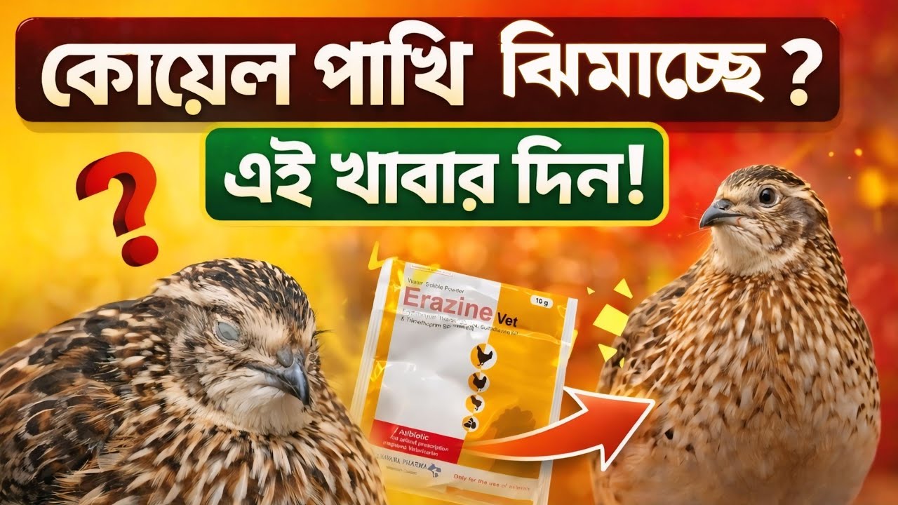 কোয়েল পাখির ঝিমুনি দূর করার সহজ উপায় | কী খাওয়াবেন? | Quail Bird Weakness Solution 