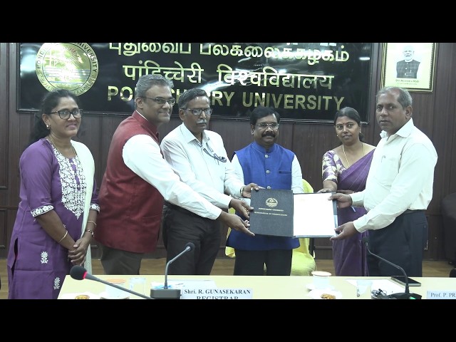 Signing of MoU between Pondicherry University & Chief Commissioner for Persons with Disabilities