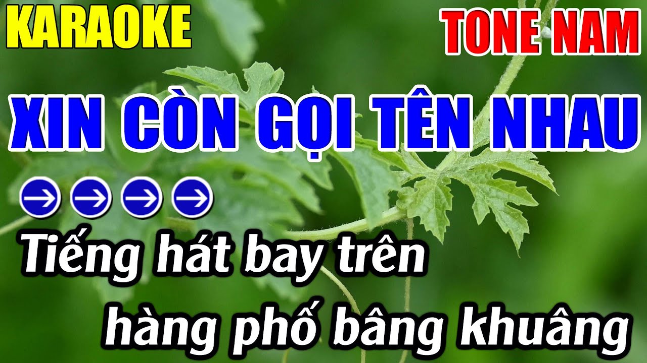 Xin Còn Gọi Tên Nhau Karaoke Tone Nam Karaoke Lâm Nhạc Sống - Beat Mới