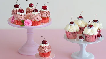 CUPCAKES DE CEREZA CON MASCARPONE DE CEREZAS Y CREMA CHANTILLY y La historia de los cupcakes