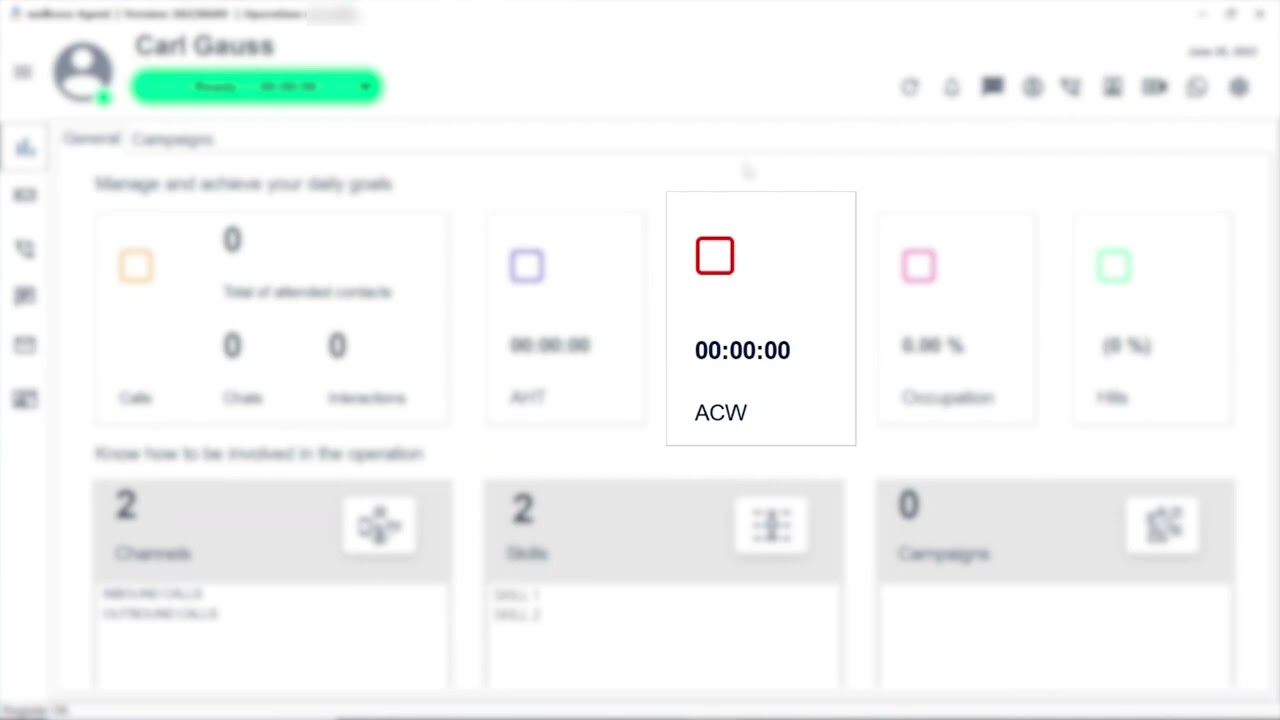 2. A quick look through the Dashboard - Getting started with: wolkvox Agentbox