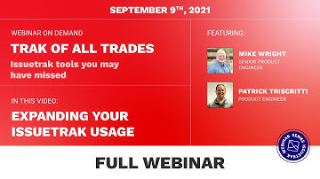 Trak of all Trades | September 2021 Webinar