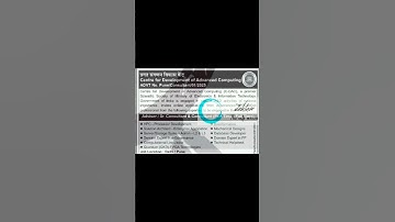 CENTRE FOR DEVELOPMENT OF ADVANCED COMPUTING #CDAC RECRUITMENT