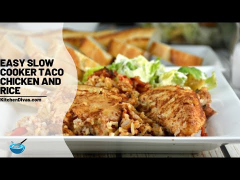 Easy Slow Cooker Taco Chicken and Rice