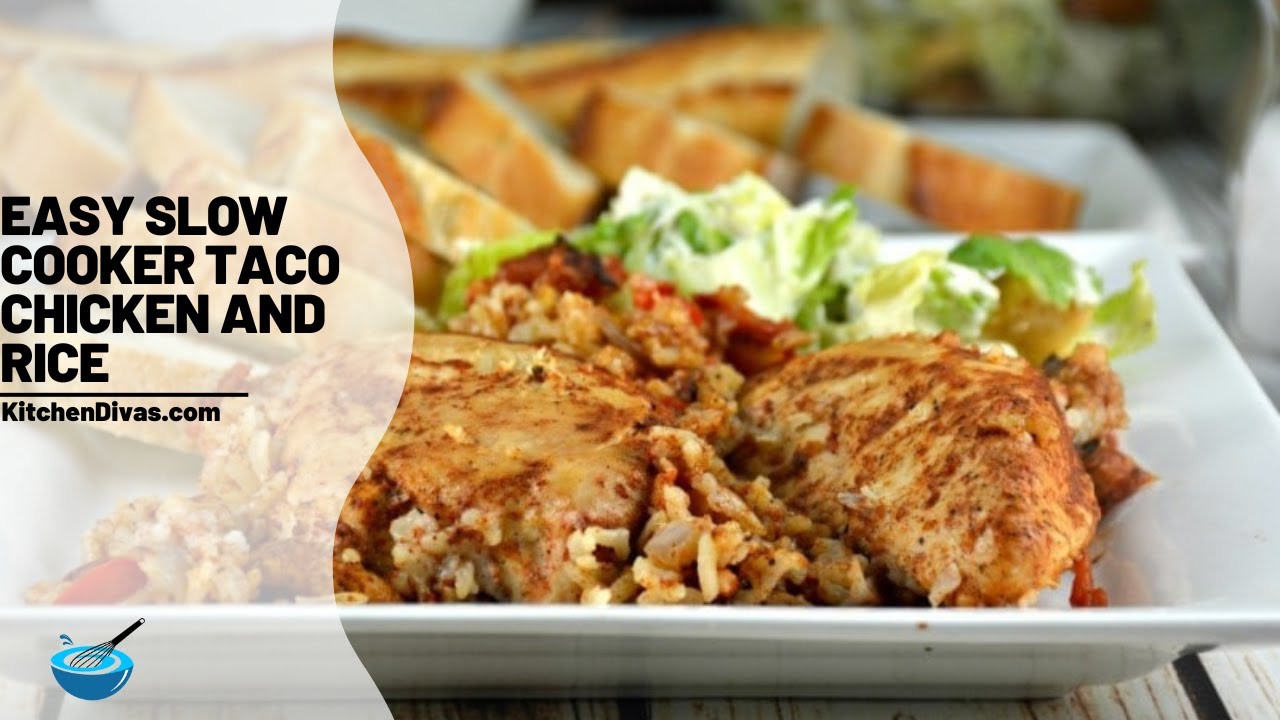 Easy Slow Cooker Taco Chicken and Rice YouTube