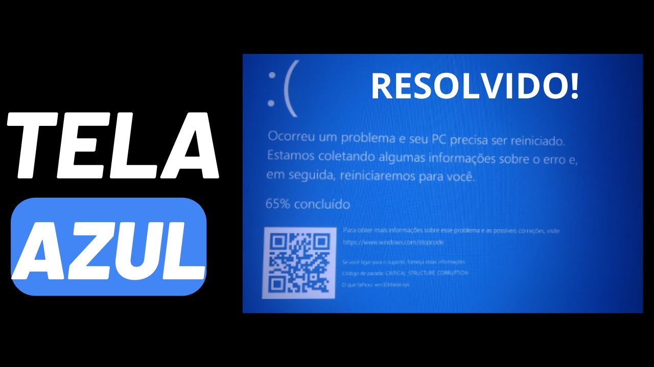 Tela azul no Windows 10 - YouTube