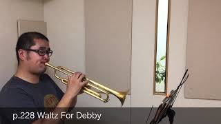 p.228 Waltz For Debby - Jazz Standard Bibleトランペットで全部吹く。