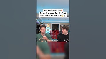 Devin & Dylan try 🇵🇹Ronaldo’s water for the first time and turn into him😱💀