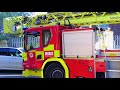 London fire briagde {H213} 32M turntable ladder respond to incident at Brixton prison