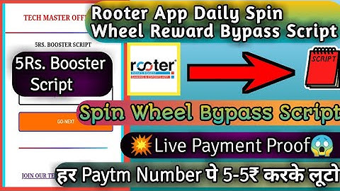 Rooter  Daily Spin Wheel Reward Bypass