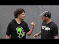 College Pitcher VS Pro Baseball Player