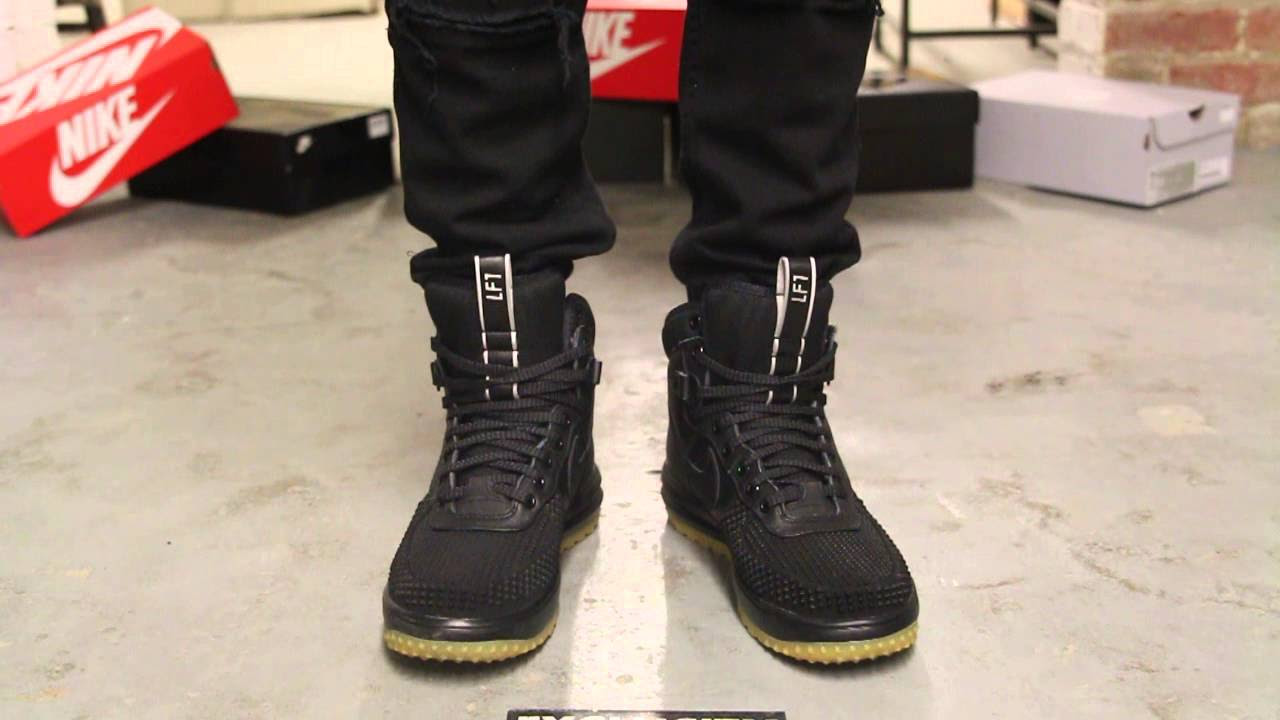 nike lunar force 1 sneakerboot black