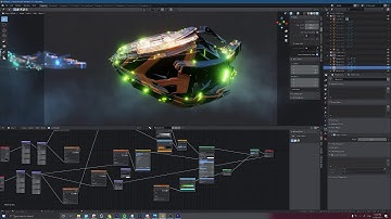 EEVEE render blender 2.8 - Spaceships in Japan By KAYVEE