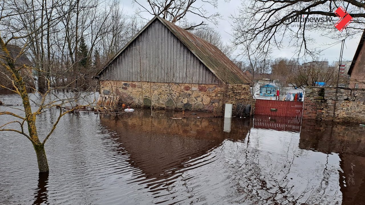Plūdi Jēkabpilī | Daugavas kreisais krasts - YouTube
