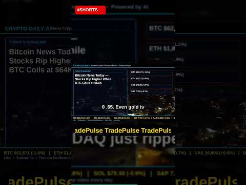 Thumbnail for Bitcoin News Today — Stocks Rip Higher While BTC Coils at $64K #Shorts