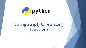 Python String strip, replace functions