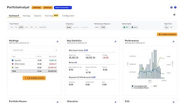 Manage you investments in one, clean dashboard - Get real-time insights without multiple logins