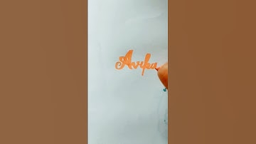 Avika-name in cursive writing |comment ur cute name#shorts