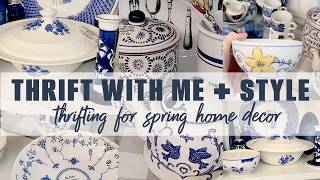 *NEW* SPRING🌷THRIFT WITH ME + STYLE || Vintage Home Decor // Robin Lane Lowe