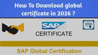 How to Download Global Certificate in 2026 (System-Based Exam)