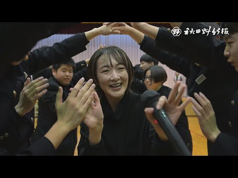 元乃木坂４６・生駒里奈さん「失敗恐れず挑戦を」　五城目一中生にエール