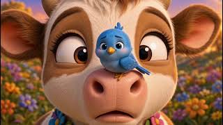 Luna the Little Cow Meets a Magic Flower 🌼 | Cute Kids Animation #shorts