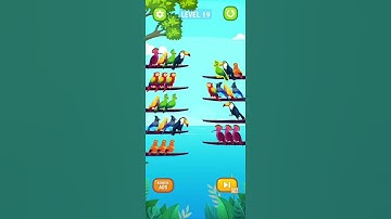 Bird Sort Puzzle Level 19 Walkthrough Solution iOS/Android