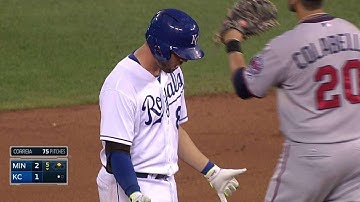 MIN@KC: Moustakas doubles home the Royals