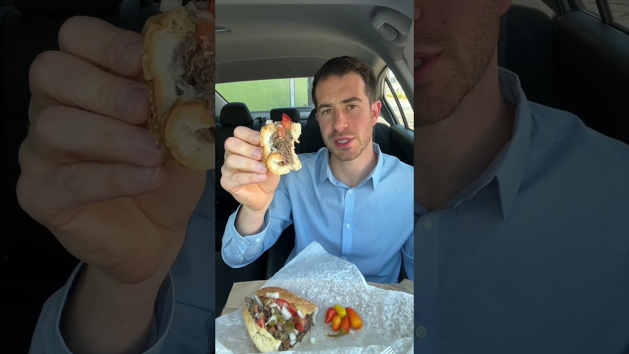 Trying Giamelas Peppersteak Sandwich