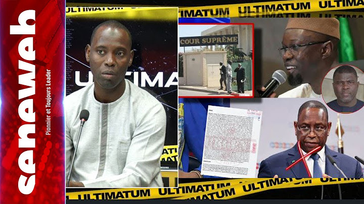 Révélation de Daouda mine sur le décret de Macky annulé par la cour suprême