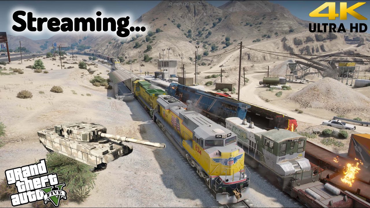 Streaming Grand Theft Auto V Trains & Police [4K] - YouTube